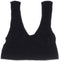 Carina Womens Ribbed Non-paded Soft Bra, Black, L- Comfortable