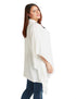 Splash Plain Asymmetrical Hem Concealed Placket Shirt Neck Viscose Blouse For Women.