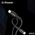 كابل شحن ونقل بيانات من نوع C إلى لايتنينج من G-Power GP013 بتصميم ذكي وكفاءة عالية لنقل البيانات لأجهزة متعددة بطول 1 متر وأقصى خرج 3.0 أمبير - أسود