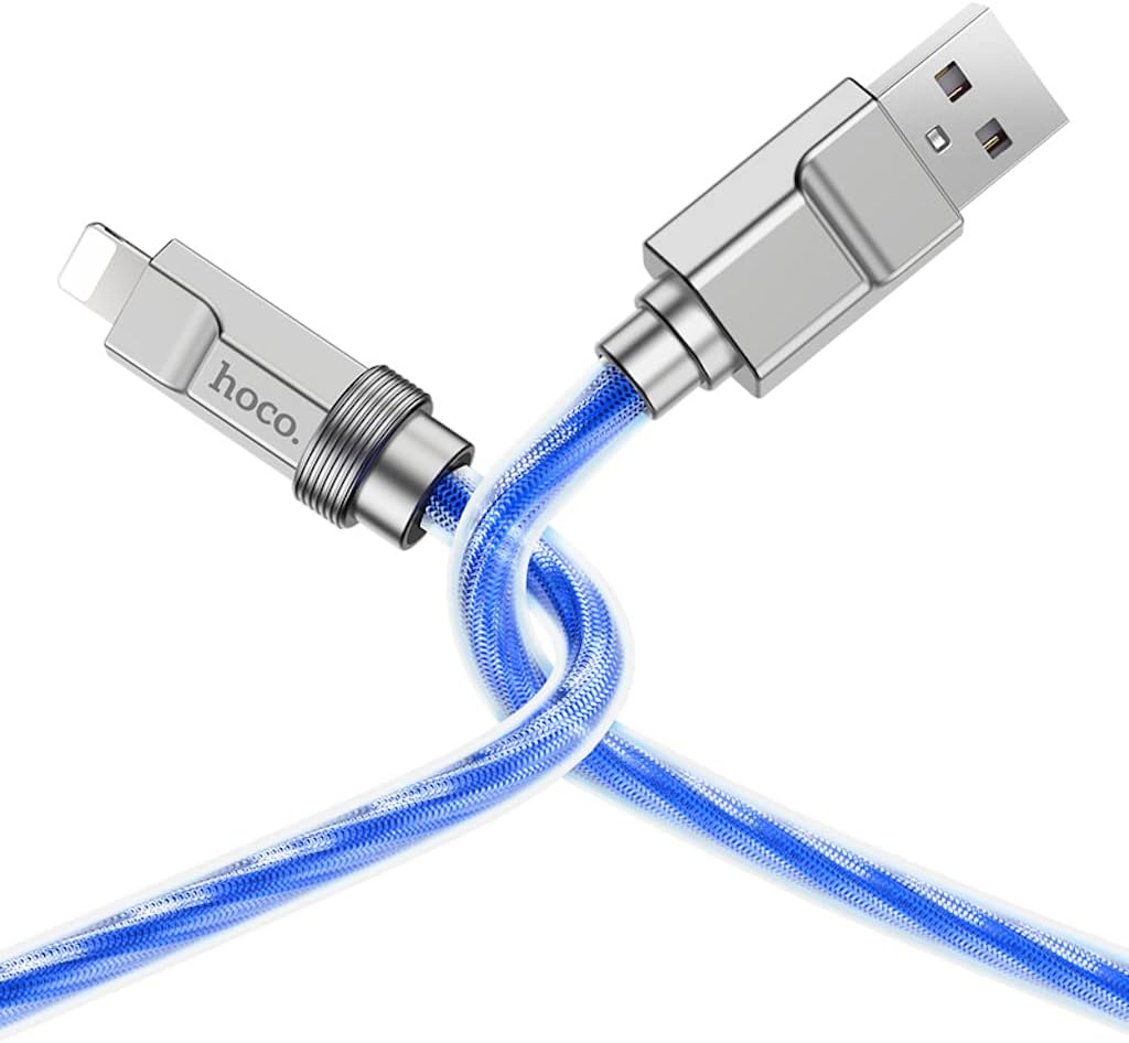 Hoco U113 - Solid Charging And Data Transmition Cable , USB-A To Lightning Plug, Compatible With Apple iPhone iPad Airpods
