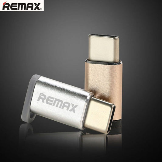 محول Remax RA-USB1 من Micro USB إلى Type C متوفر وعملي لمجموعة متنوعة من الهواتف الذكية - فضي