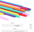 Portal Colorful Flexible Drinking Straws 60 Pieces Disposable Plastic Straws