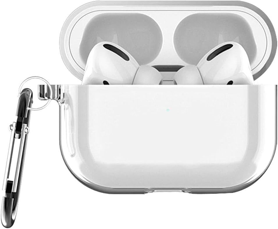 Transparent protective hard clear case cover for airpods pro - pure transparent