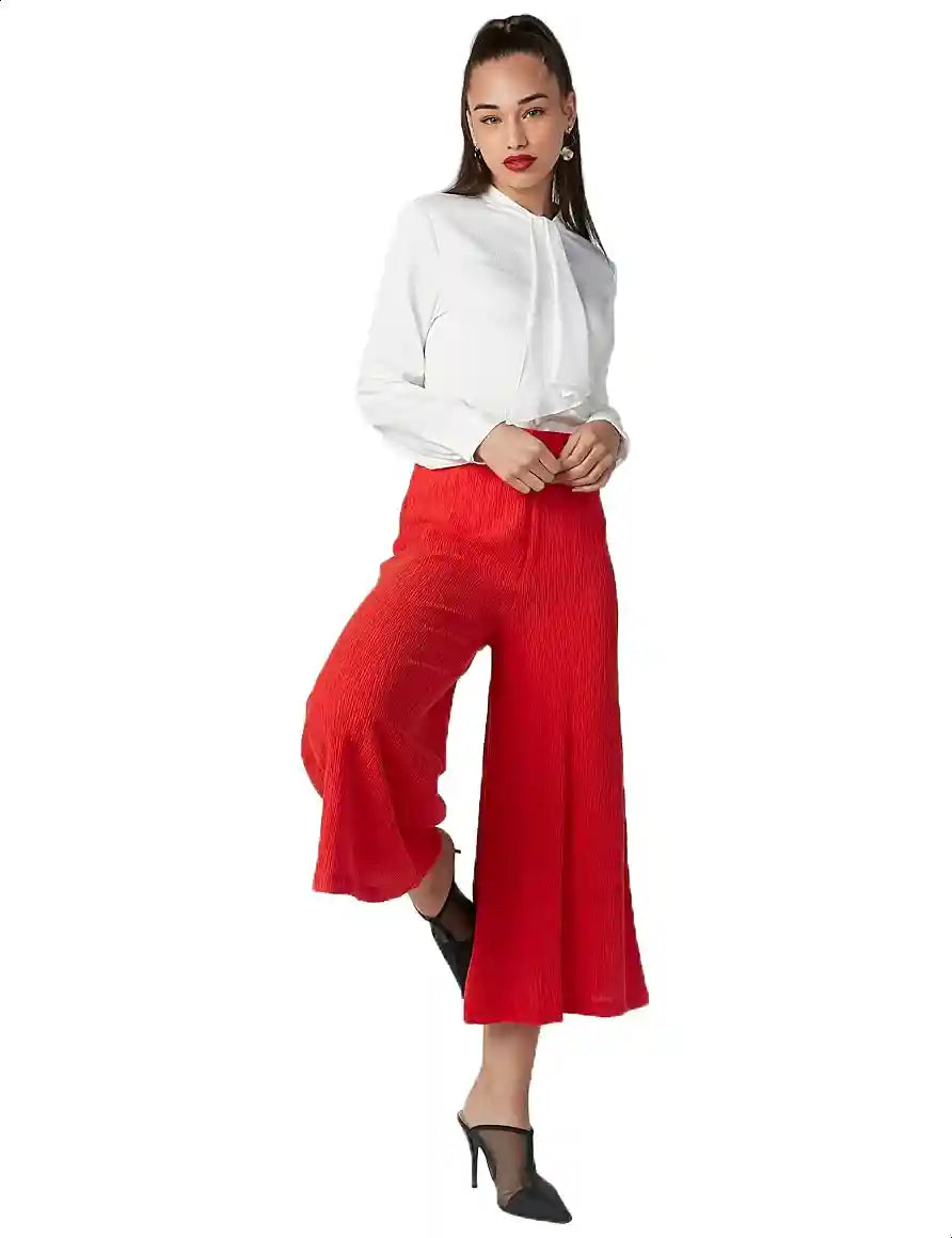 Splash Elastic Waist Culotte Pants for Women - Safqqa Egypt