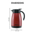 BOROSIL STAINLESS STEEL TEA POT THERMAL FLASK  RED 1.5 LITER