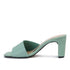 womens Curved Mid Heel Mule Heeled Sandal - Safqqa Egypt