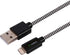 Outbox lightning to usb charging and data transferring cable for apple mobile phones, 2.4 a, 2 meters - black and white