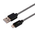 Outbox lightning to usb charging and data transferring cable for apple mobile phones, 2.4 a, 2 meters - black and white