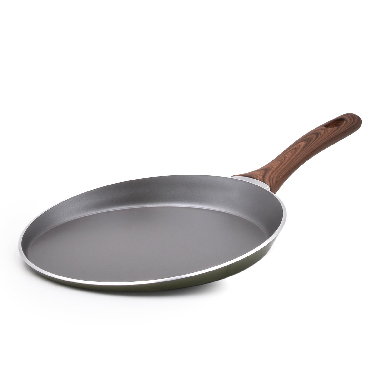Celar Aluminum Crepe Pan, 28 cm Diameter, Green, Non-stick, Made In Portugal