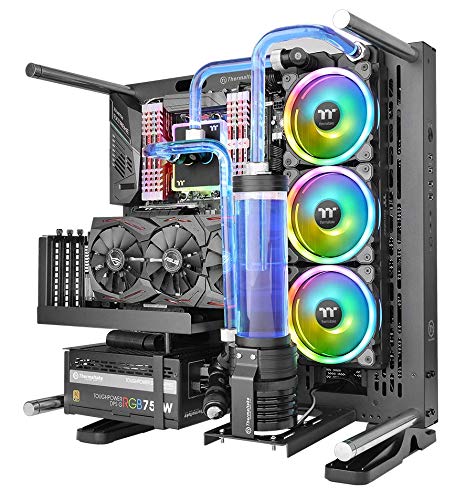 وحدة تبريد مائي ثيرمالتيك باسيفيك W6 RGB – إضاءة 16.8 مليون لون، مزامنة مع أليكسا وريزر كروما، تغطية كاملة لمعالج AMD TR4
