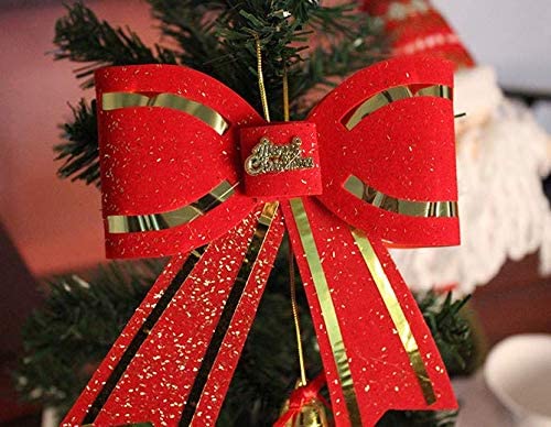 Generic Christmas Tree Pendant Decoration Bow Bell (Red, 30x30cm )