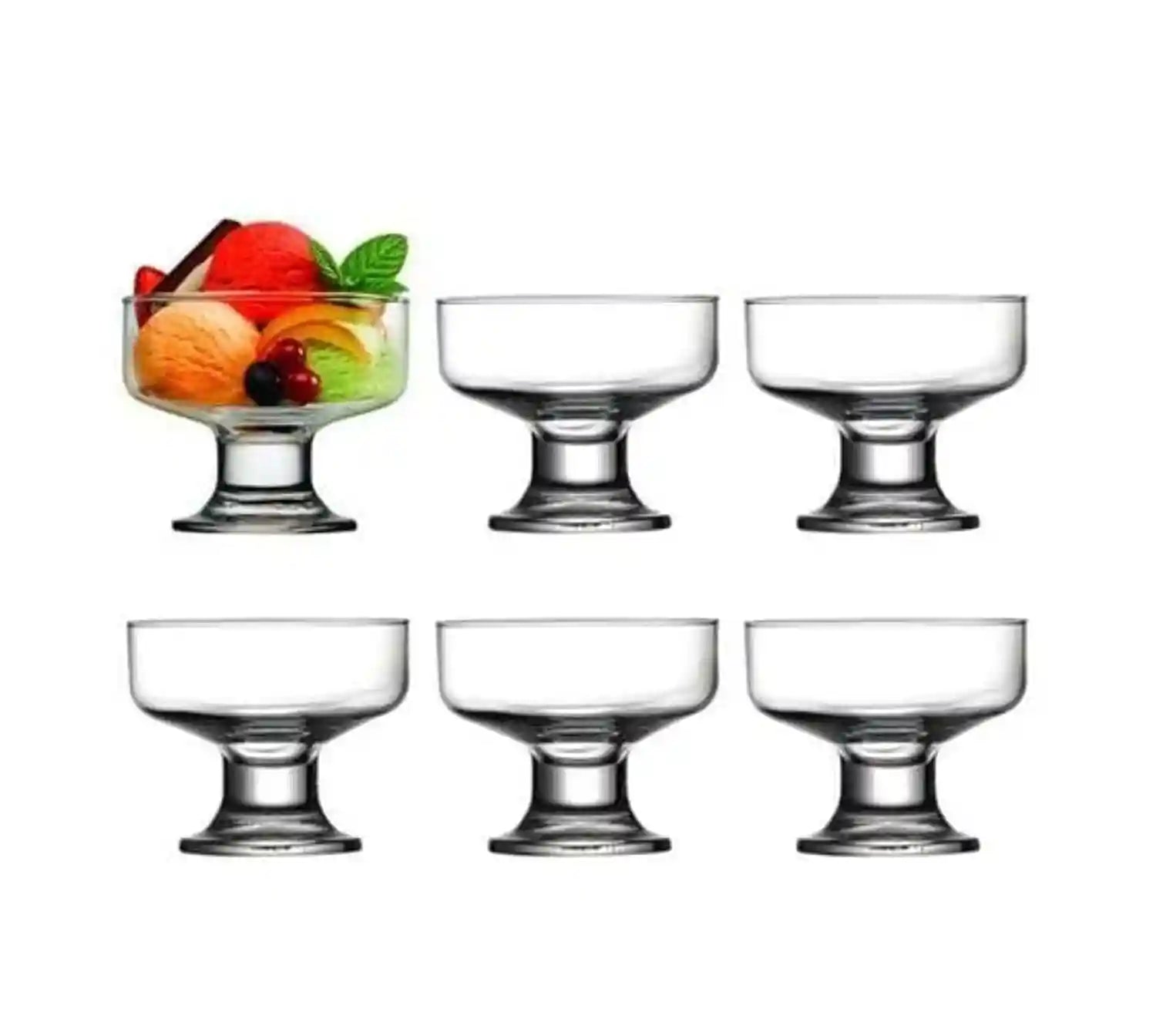 Pasabahce Ice Ville-Ice Cream Cup Set Of 6 Cups -265 ml -Turkey Origin