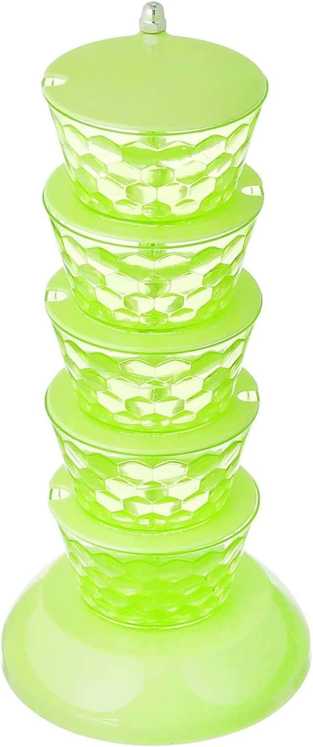 طقم برطمانات توابل من الأكريليك من إلياسين مكون من 5 قطع مع ملاعق، مصمم لتخزين التوابل والوصول إليها بسهولة. مصنوع من أكريليك عالي الجودة، متين وخفيف الوزن وسهل التنظيف