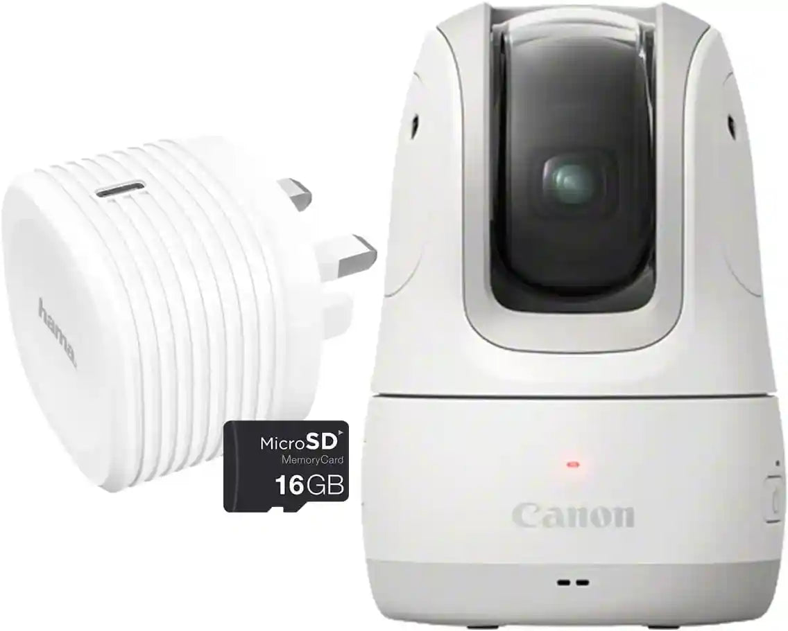 كاميرا كانون باورشوت PX طراز   باللون الأبيض هي كاميرا ذكية ومضغوطة مصممة لتصوير الصور والفيديو بسهولة. مزودة بتقنية التعرف على الوجوه والتركيب الذكي للصورة