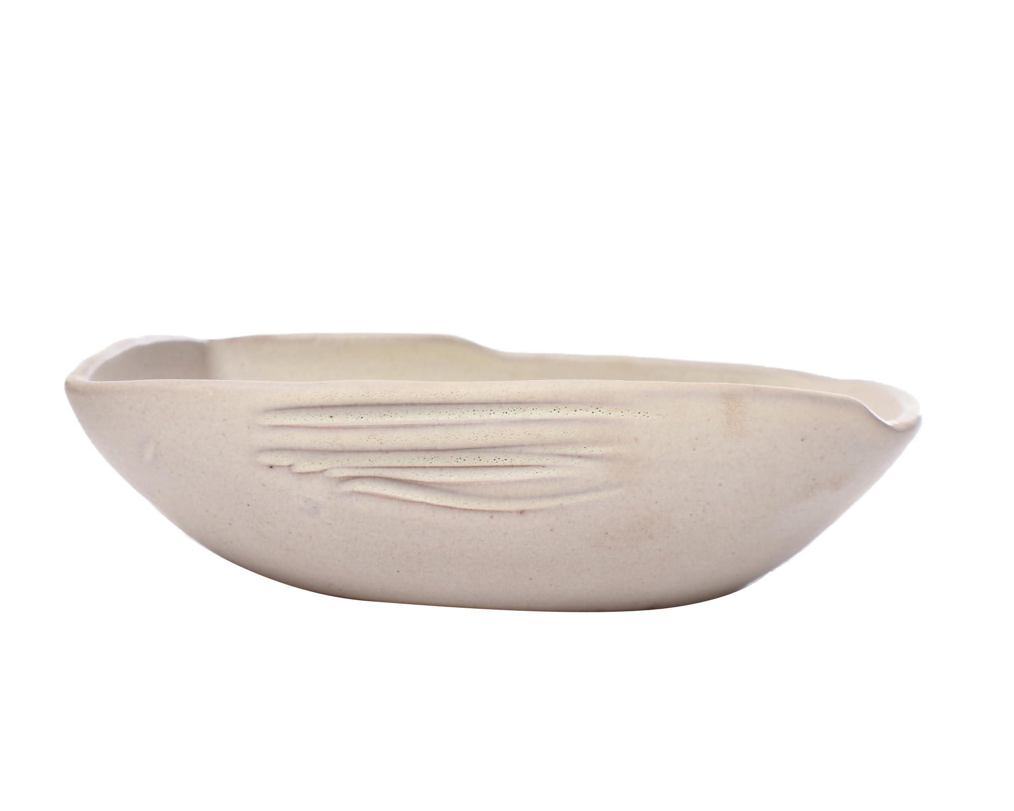 طبق حلوى عميق من AbraCadabra بقطر 22 سم وارتفاع 5 سم – باللون العاجي (الأوف وايت) يتميز بتصميم أنيق وعميق مثالي لتقديم الحلويات أو الفواكه أو الوجبات الخفيفة -بدون بوكس