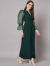 Styleville.in Women’s Wide Leg Jumpsuit Organza Sleeve Green