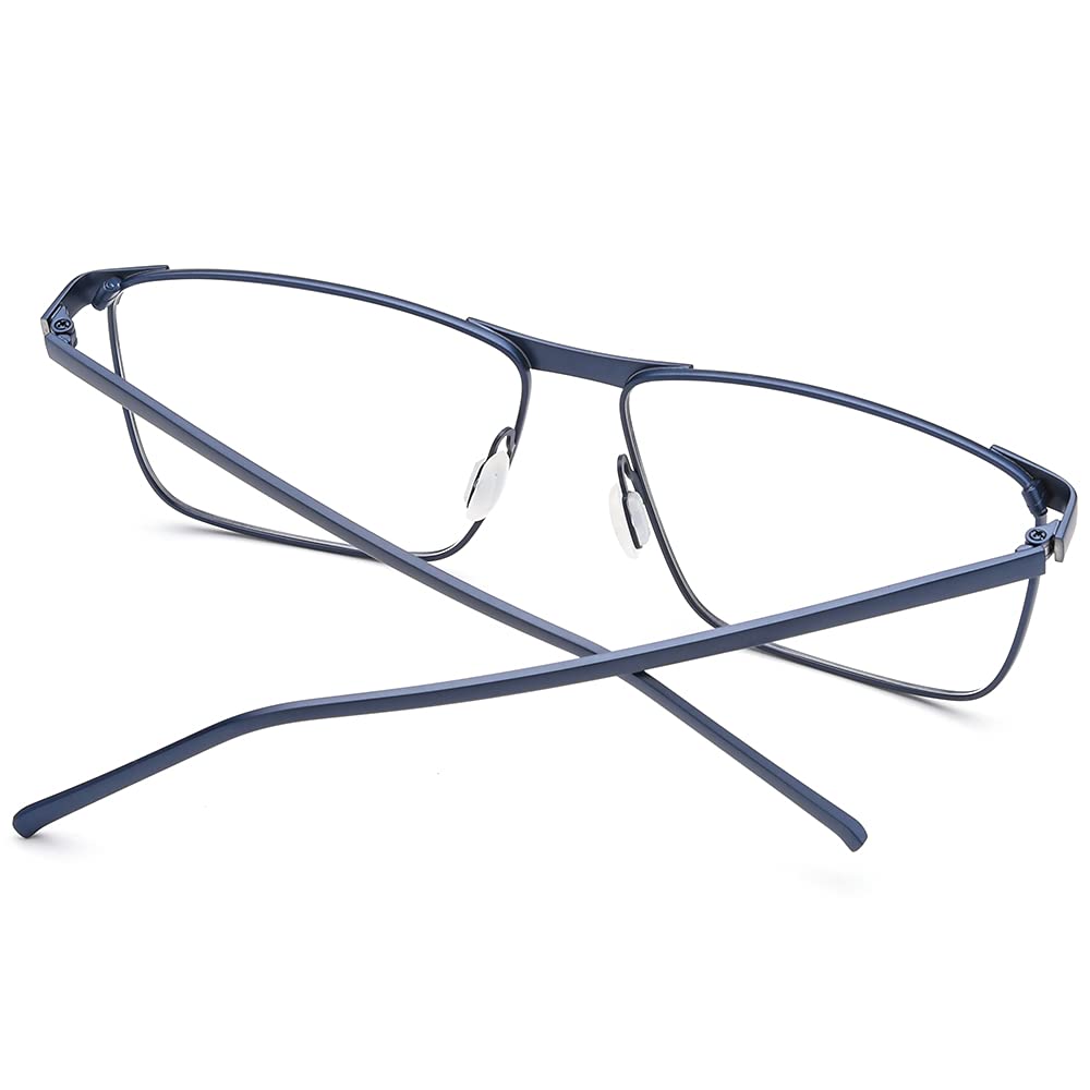 Fonex Pure Titanium Glasses Frame for Men,Square Full Rim Myopia Optical Eyeglasses