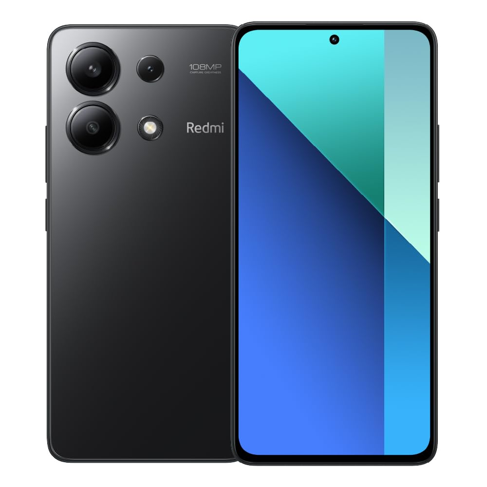 ريدمي نوت 13 - كاميرا ثلاثية بدقة 108 ميجابكسل فائقة الوضوح | شاشة AMOLED FHD+ بتردد 120 هرتز | عرض غامر مع حواف فائقة النحافة | حساس بصمة الإصبع المدمج الآمن - ضمان لمدة سنة - صفر ضريبة