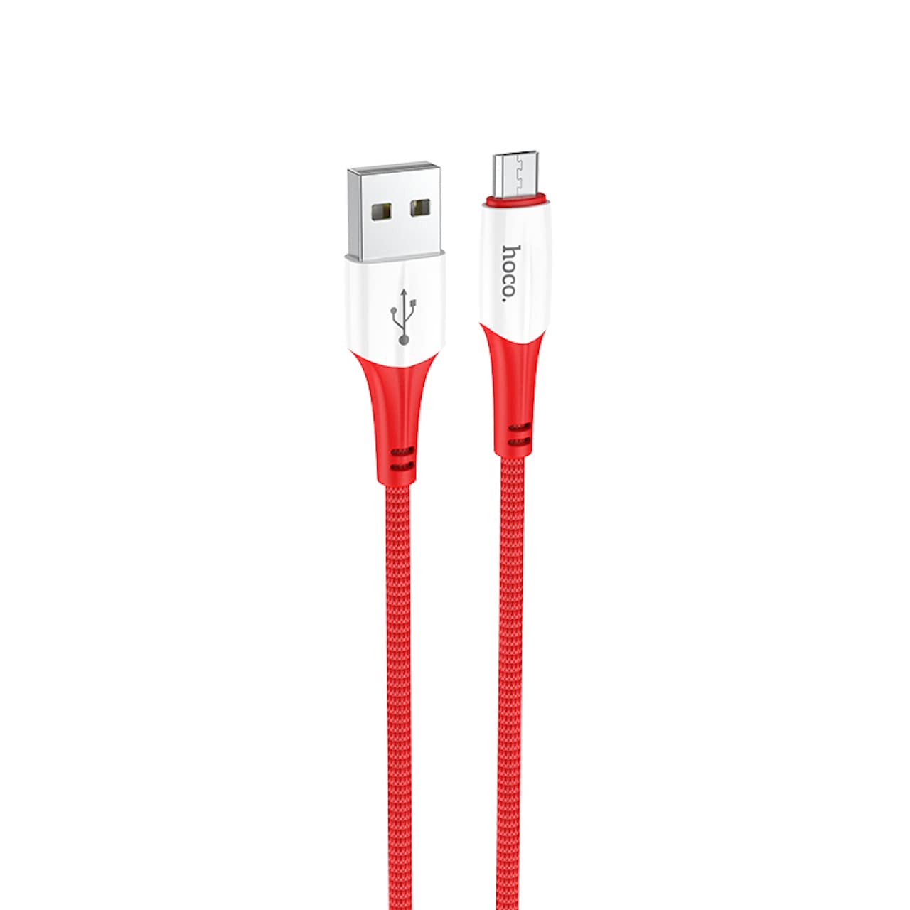 Hoco x70 - ferry charging and data transmittion cable (2.4a -1m), usb-a to micro-usb plug compatible with samsung huawei xiaomi oppo - red