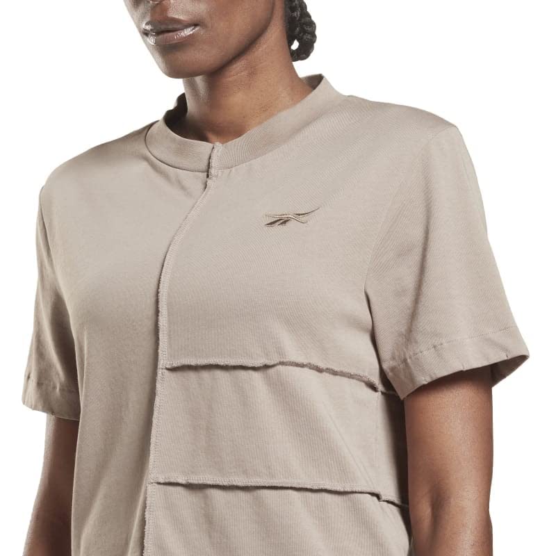 تيشرت تدريب ام واي تي باكمام قصيرة بتصميم قص وخياطة للنساء من ريبوك