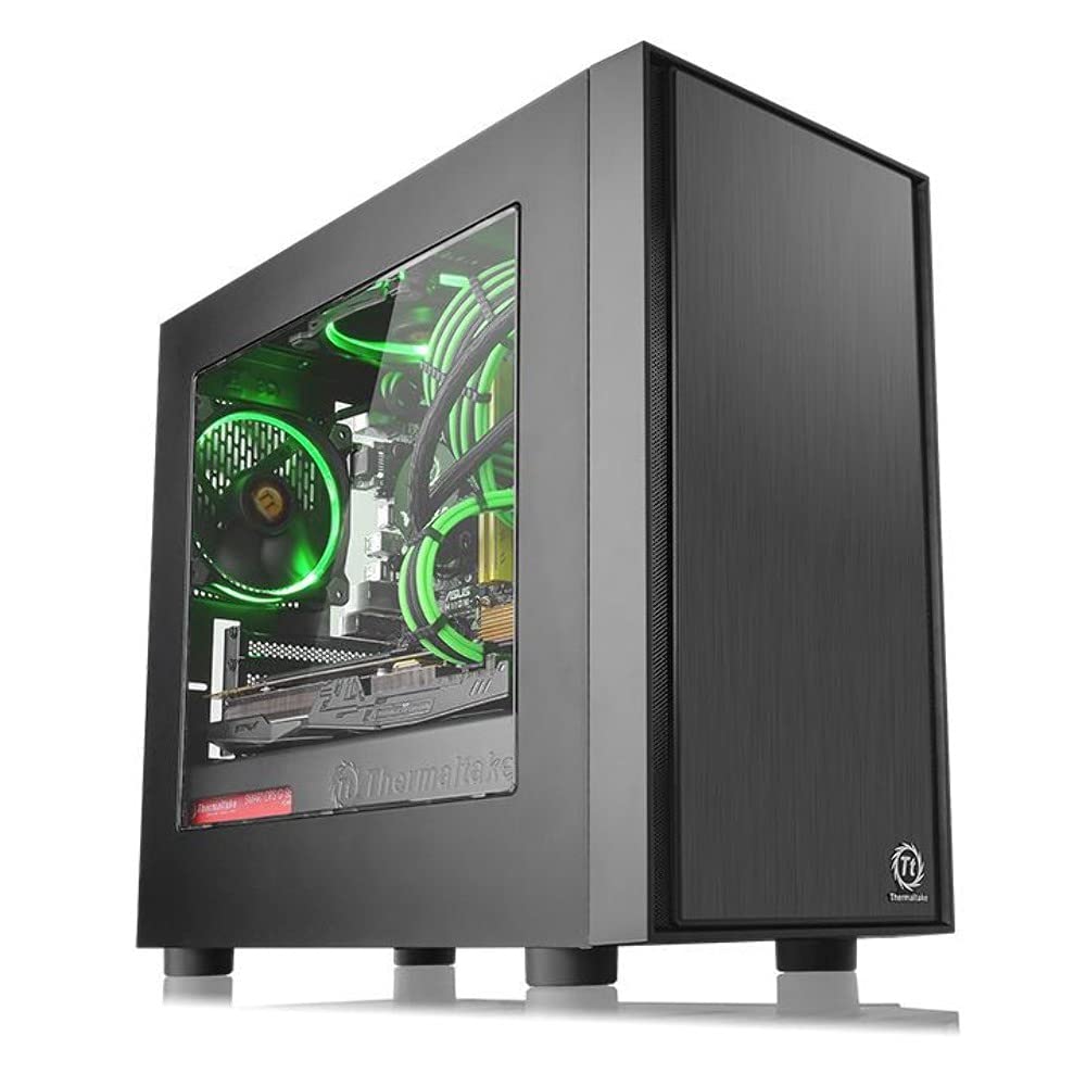 يعتبر صندوق Thermaltake Versa H17 خيارًا مدمجًا وأنيقًا لمكونات الكمبيوتر بتصميم micro-ATX. يتميز بتشطيب أسود أنيق وبنية فولاذية عالية الجودة توفر متانة ممتازة وتدفق هواء فعال – Safqqa Egypt
