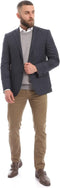 ESLA Men’s Classic Regular Fit Buttoned Blazer