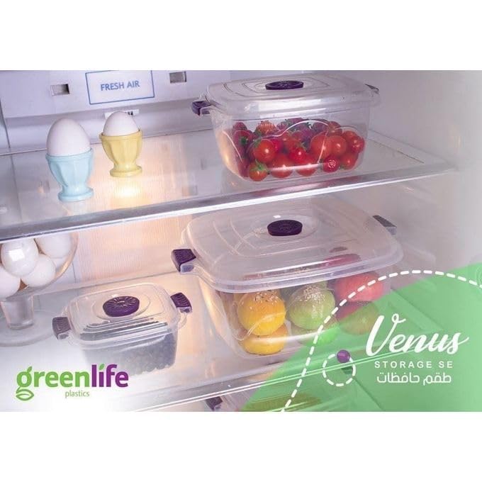 Plastic Square Food Storage Box Set – 3 Pieces