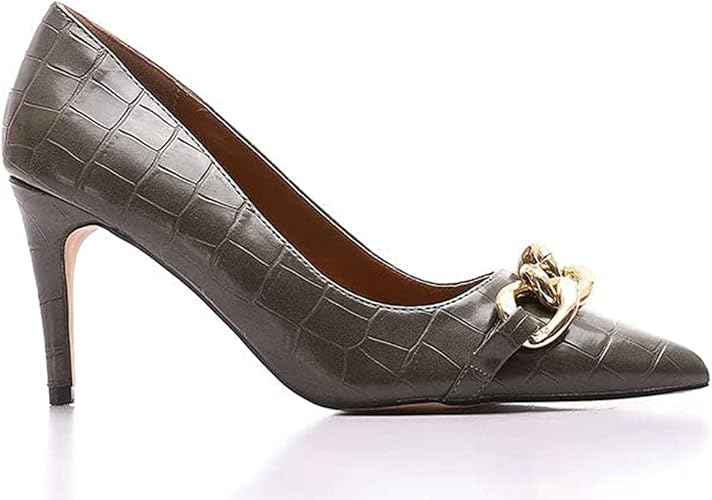 Dejavu Women's Blk-Croc Pumps - Safqqa Egypt