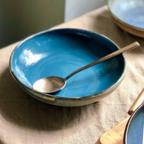 Decobate Handmade Blue Pasta Bowl