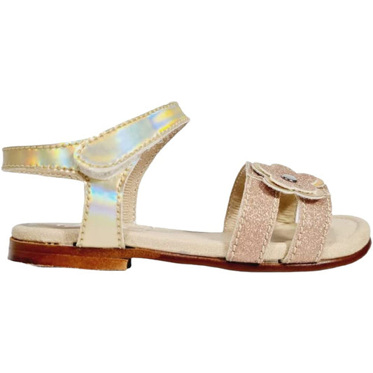 Bellino girls Synthetic leather Open Toe sandal shape flower for girls Sandal