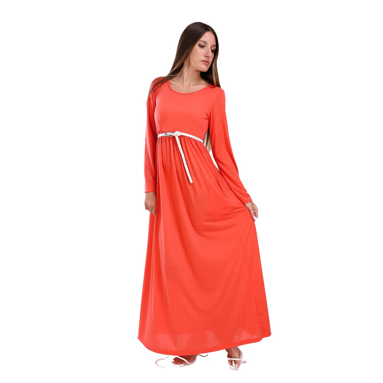 JAMILA Long Full Sleeves With Round Neck DRESS For Women,Durable quality suitable for regular wear.