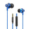 pTron (High Bass Earphones) in Ear Wired Earphones with Mic, 10mm Powerful Driver for Stereo Audio, Noise Cancelling Headset with 1.2m Tangle-Free Cable & 3.5mm Aux - (Blue)
