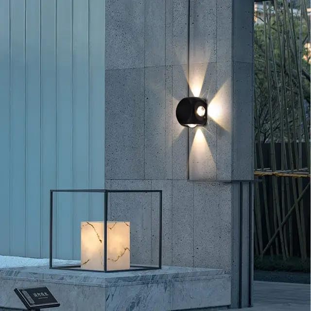Golden Up & Down Wall Light – Warm Yellow Lighting – Safqqa Egypt