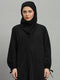 Styleville.in Women Abaya with Hijab Black Modest Wear Set