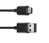 Keendex kx 2517 usb 2.0-a to type c charge and data transfer cable,1 meter - black