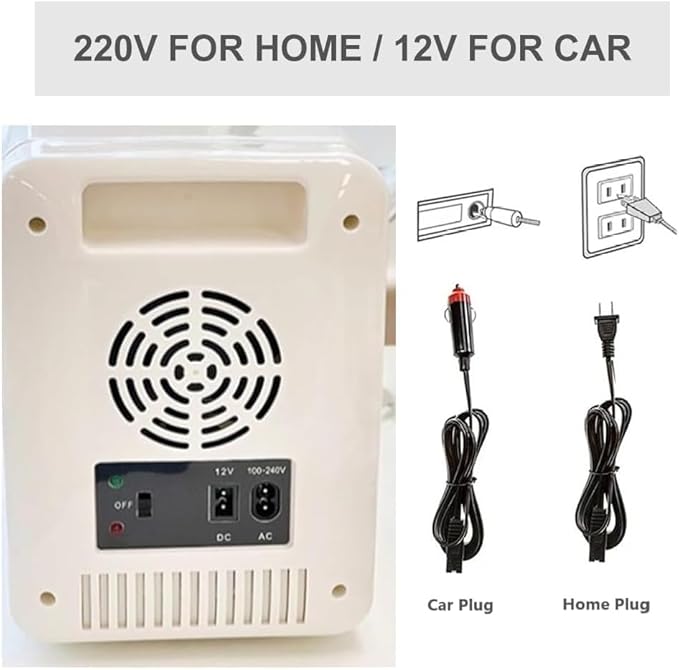 SKY-TOUCH Mini Fridge 4L Portable Cooler & Warmer 6 Can White – Safqqa Egypt