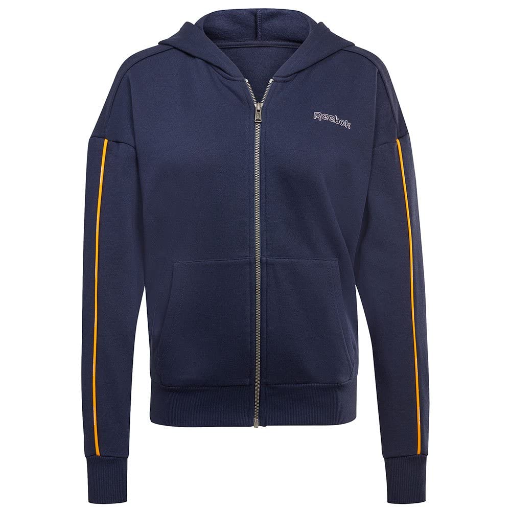 جاكيت من ريبوك للنساء بتصميم يوفر الراحة والدفء والمظهر الرياضي العصري. مصنوعة من خامات عالية الجودة 