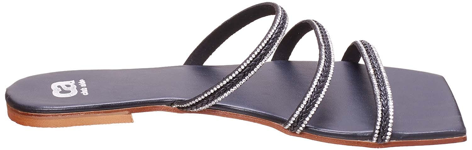 Club Aldo Square-Toe Braided Strap Slide Slippers For Women - Safqqa Egypt