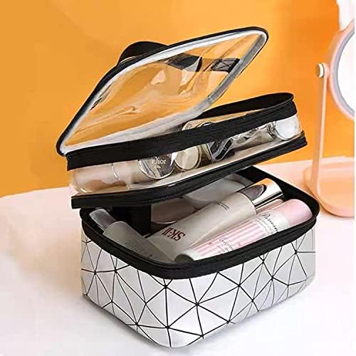 Women’s Waterproof 2-Layer PU Cosmetic Organizer Box
