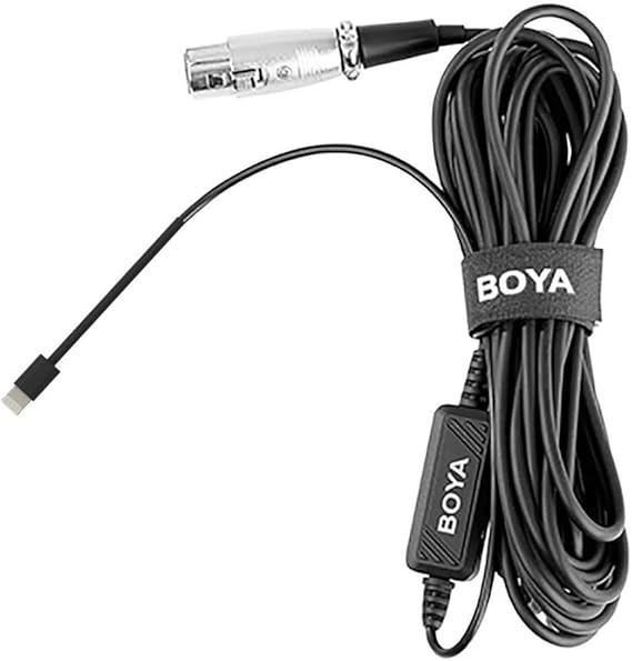 كابل ميكروفون بويا XLR إلى Lightning | جودة عالية للجوال