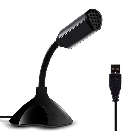ميكروفون مكتبي قابل للتعديل Keendex kx 2764 360 USB يدعم الدردشة الصوتية والتسجيل - أسود