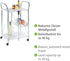 WENKO 3 Tier, Rolling Organizer, Storage Wheels, Metal cart, White