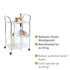 WENKO 3 Tier, Rolling Organizer, Storage Wheels, Metal cart, White
