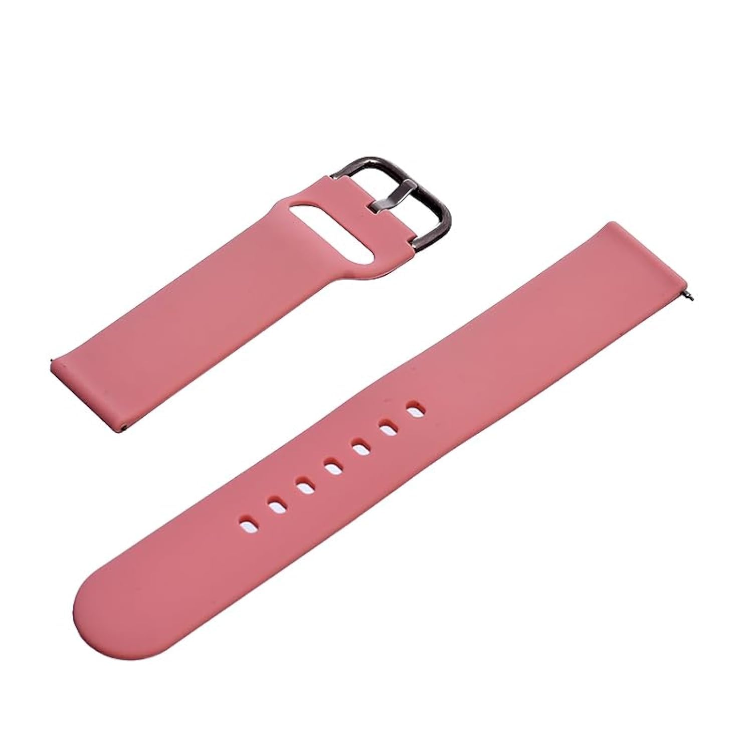 Generic Silicone Adjustable And Expandable Watch Strap With Modern Design For Unisex Compatible With Smart Watches 22 MM - Pink