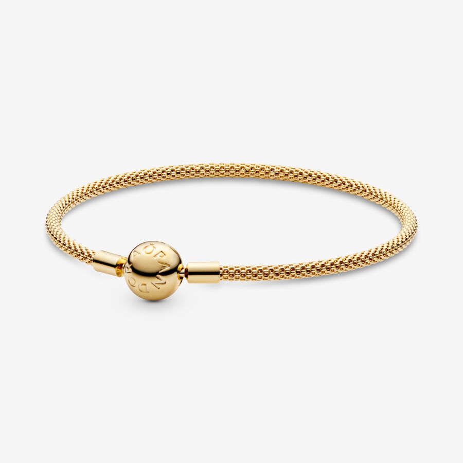 Pandora Shine Mesh Bracelet – 14k Gold-Plated Sterling Silver