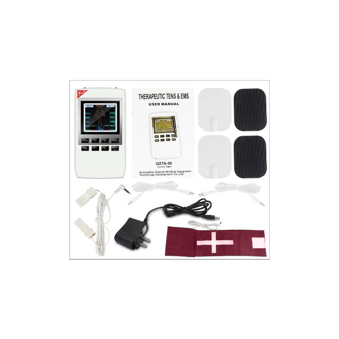 TENS And EMS 2 Channel Slimming Digital Apparatus for Healthy Care - White - Safqqa Egypt
