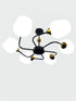 Modern 6-Arm Glass Ceiling Chandelier – Black & Gold - Safqqa Egypt