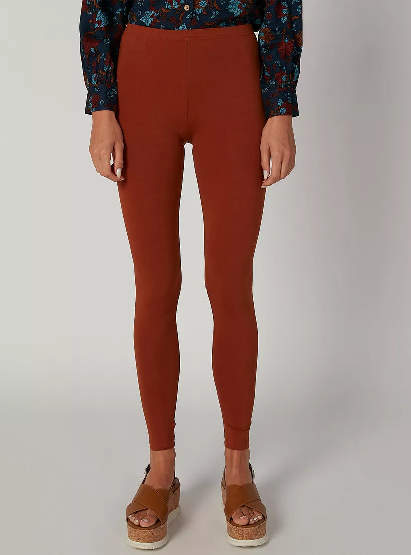Full Length Plain Leggings with Elasticised Waistband