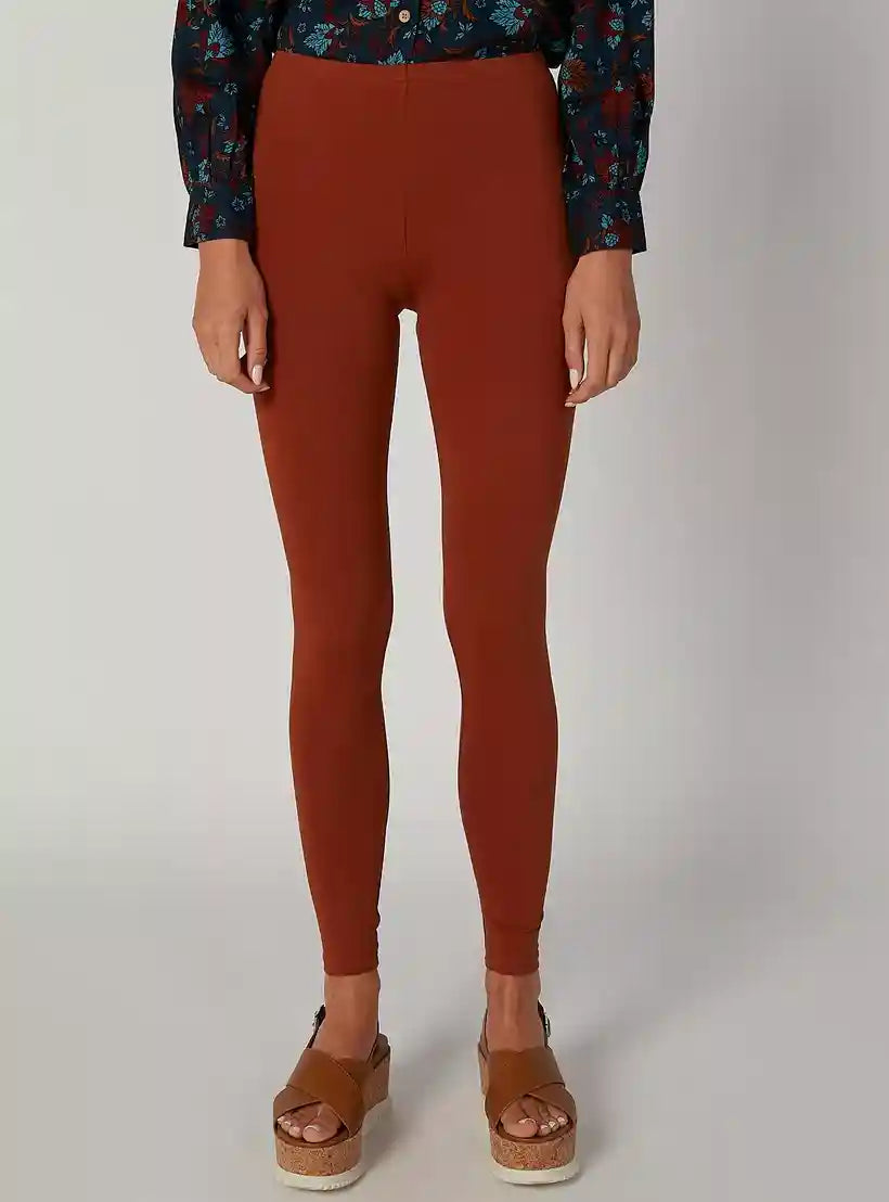 Women’s Full-Length Plain Leggings with Elasticised Waistband – Comfortable Everyday Wear
