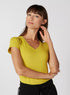Plain T-shirt with V-neck and Short Sleeves - Safqqa Egypt